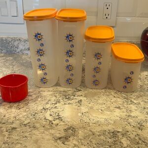 Tupperware Sunshine Patterned Storage Containers - Set of 4
